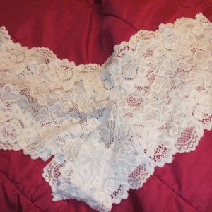 Frederick's Jessica all over lace boyshort white L